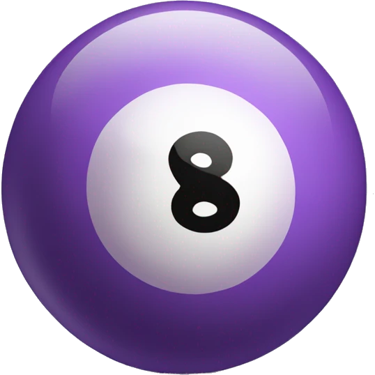 Light purple eight ball emoji