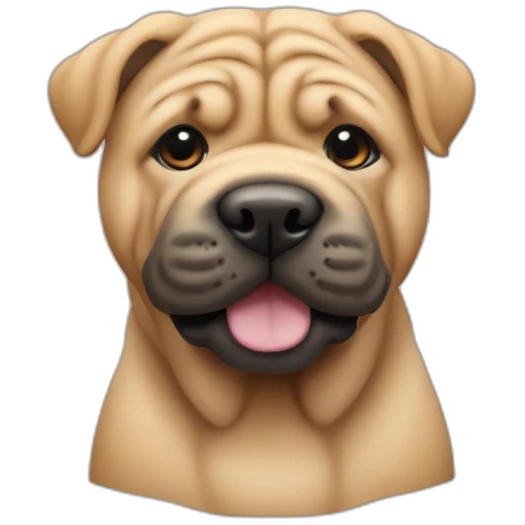 Cute little Shar Pei emoji