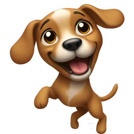 Dog dancing emoji