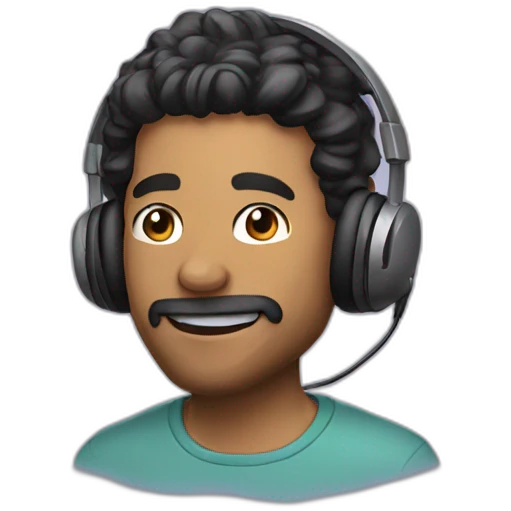 streamer man with headset emoji