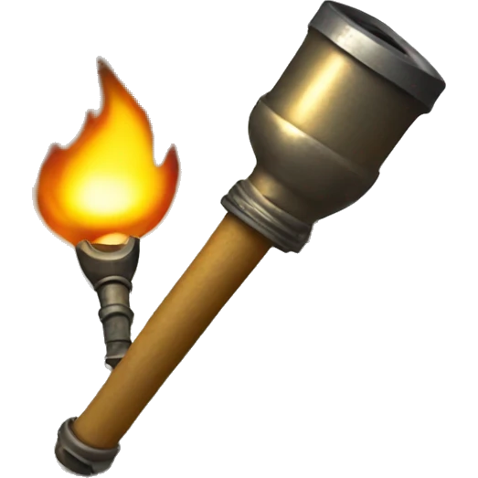 Open Book with a torch in the middle emoji