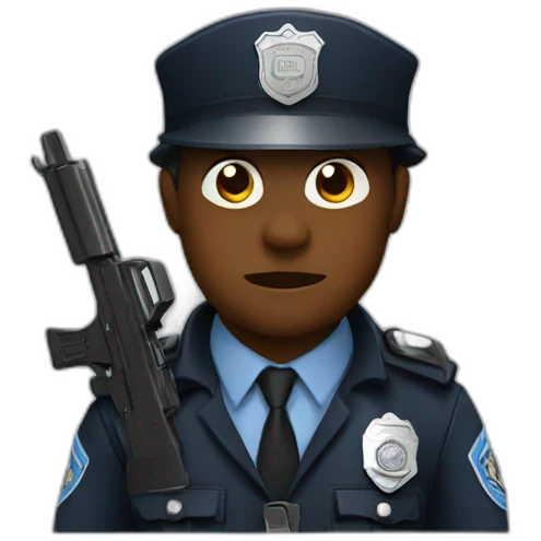 police with gun emoji