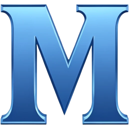 create CAPTIAL LETTER " MA" IN SQUARE SHAPE BLUE BACKGROUND emoji