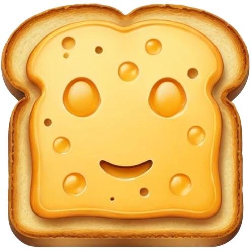 🍞🧀🍞 Closed cheese toast without a face emoji