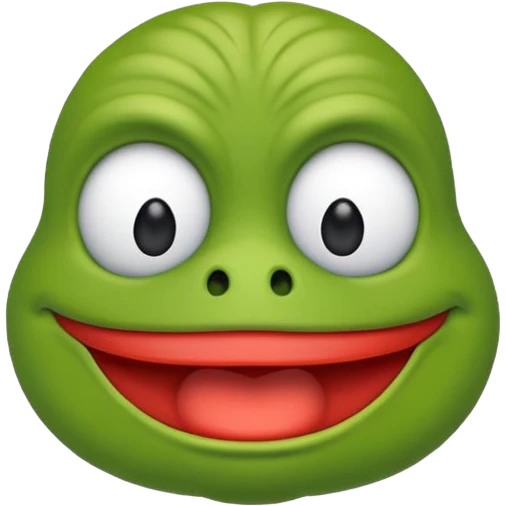Ein Pepe emoji mit großen Muskeln  emoji