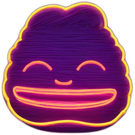 Juicy booty neon sign style man emoji