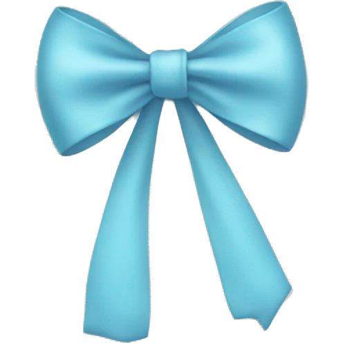 light blue bow emoji