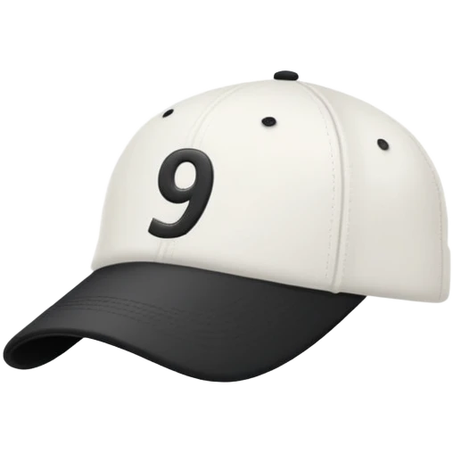 black cap with number “9” on it emoji