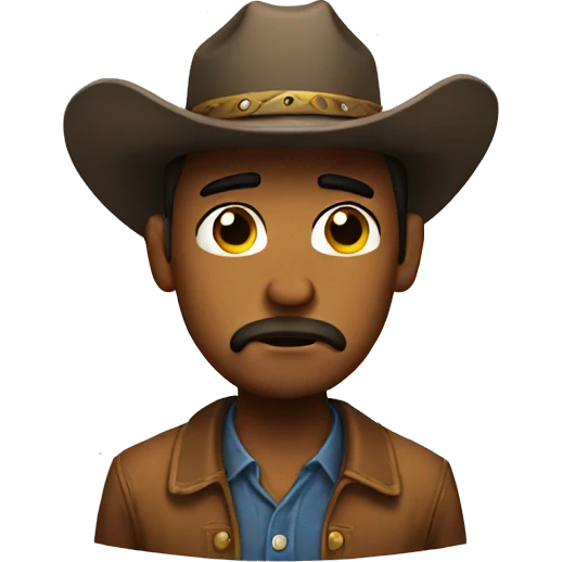 sad cowboy emoji