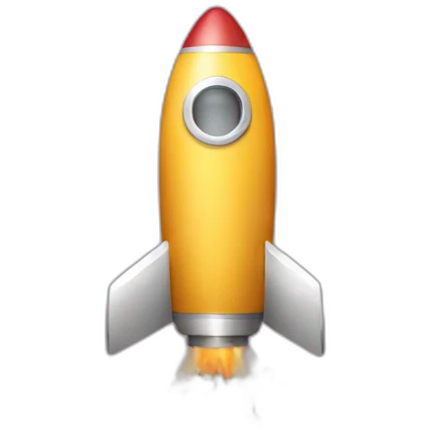 Rocket with popcorn emoji