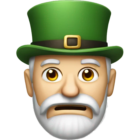 irish angry man old with beard and hat emoji