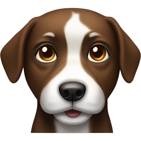 Brown white black Kokoni dog emoji