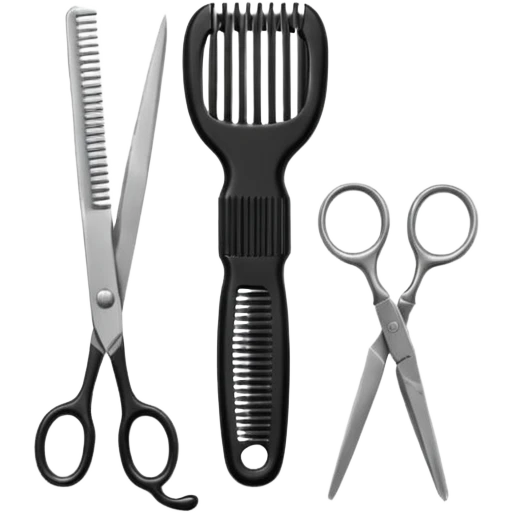 barber shop, scissors & comb. emoji