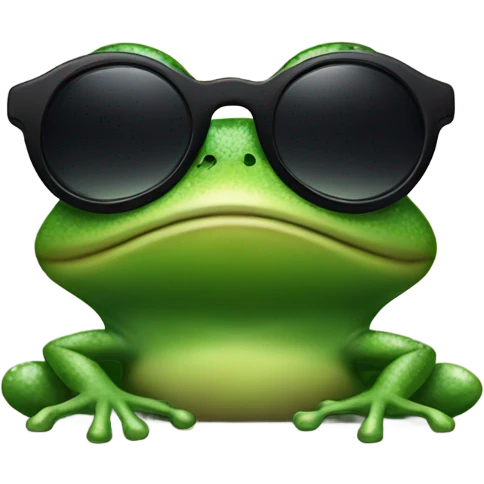 🐸 with sunglasses  emoji