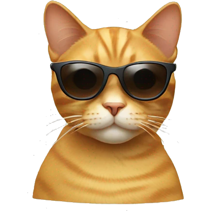 Cat with sunglasses emoji