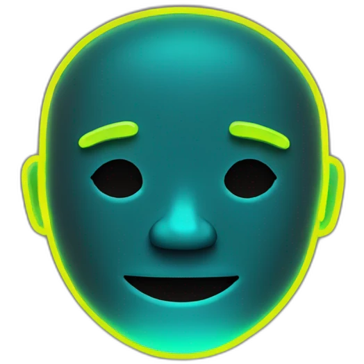 Juicy booty neon sign style man emoji