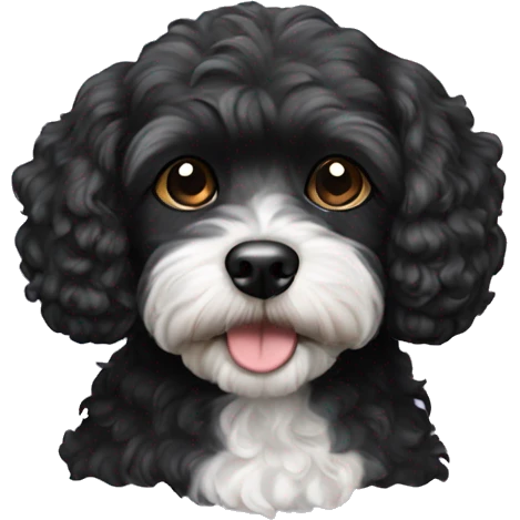 Black cavapoo emoji
