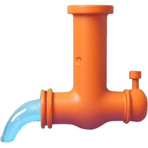 
3D render of a cracked pipe with water dripping from it, Pixar-style, clean and realistic, soft reflections, isolated on white background, professional and colorful

 emoji
