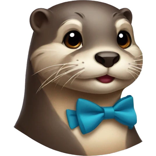 Otter wearing a bowtie emoji