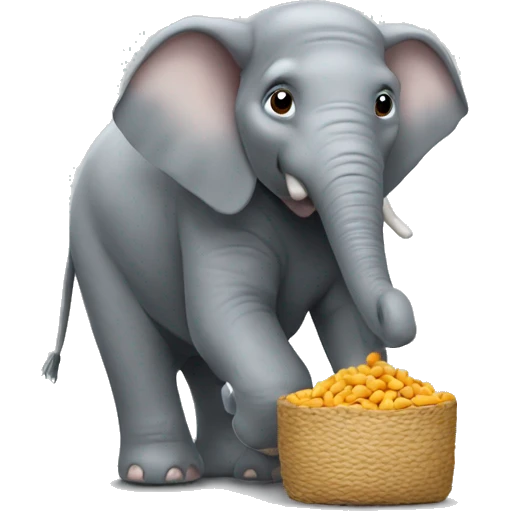 Elephant buying peanuts  emoji