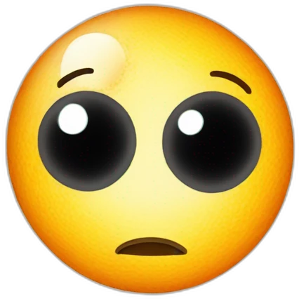 planet Sun with a cartoon spotted face with big calm eyes emoji