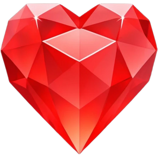 pixel hearts in a diamond glowing emoji