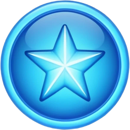 Blue star let it be more like a circle  emoji