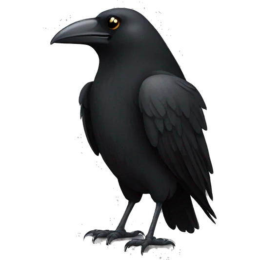 crow looking homeless emoji