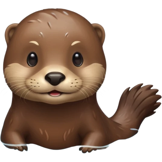 otter swims emoji