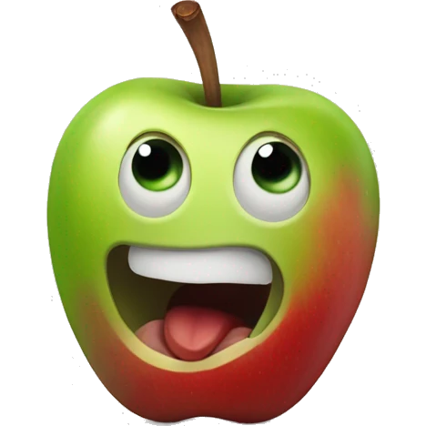 burping apple emoji