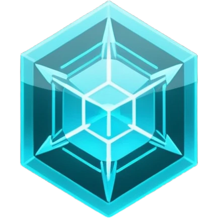 Minimal futuristic UI icon for "documentation", thin crystal lines, neon cyan glow, dark sci-fi interface style, flat symbol design, glass hologram effect, sharp geometry, centered, transparent background, no object, no cartoon, no pixel art, no 3D character, 100x100 px emoji