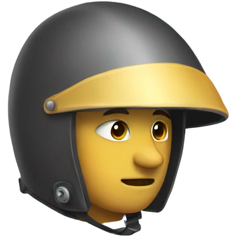 Head in helmet  emoji