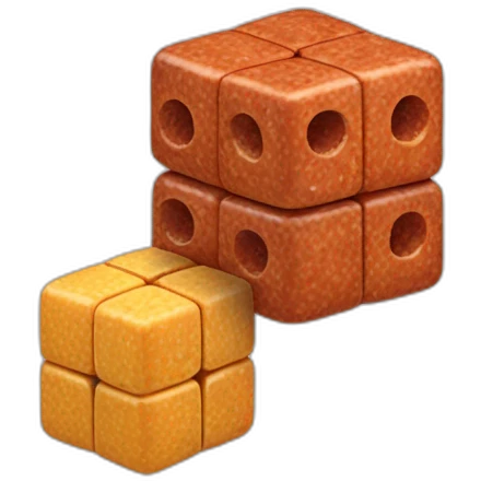 Merguez qui fait du Rubix cube emoji