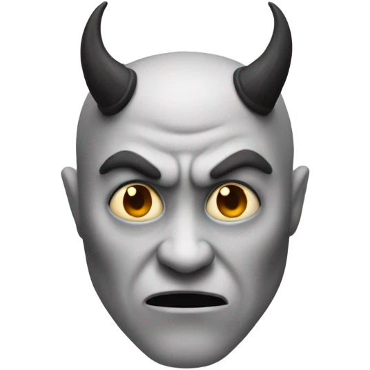 blank face demon emoji