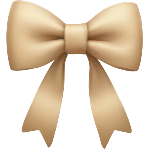 beige bow emoji