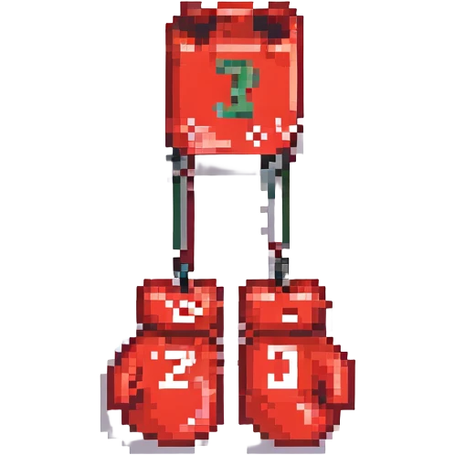 красные боксерские перчатки с надписью "23", no background emoji
