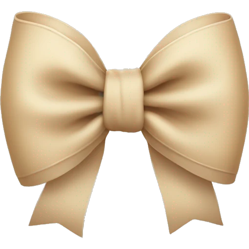 Beige bow emoji