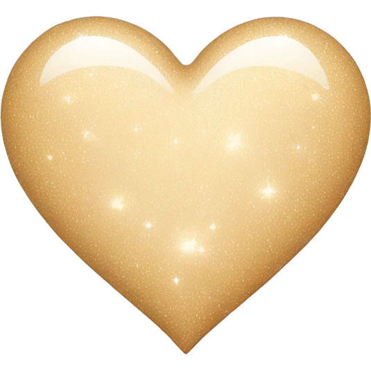 beige heart with a sparkle emoji