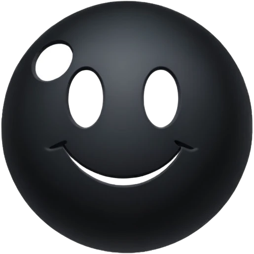 Black Ball with MB written on in the middle of it. Nothing else no holes or anything. emoji