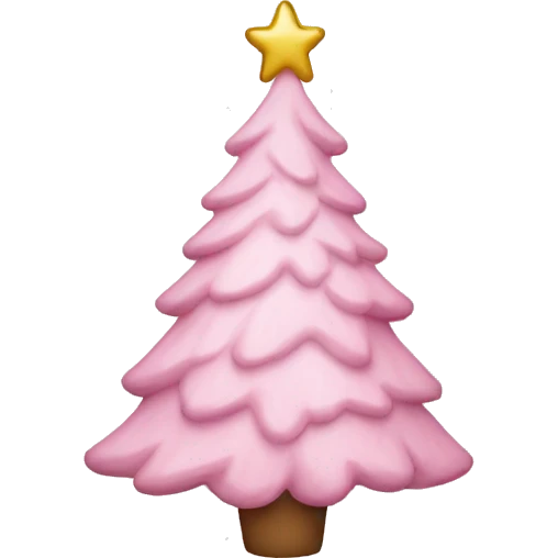 pastel pink christmas tree emoji