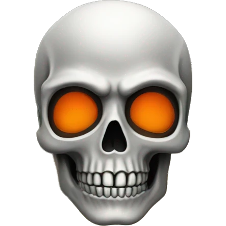 special agent skull in orange emoji