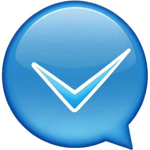 Blue tick mark emoji