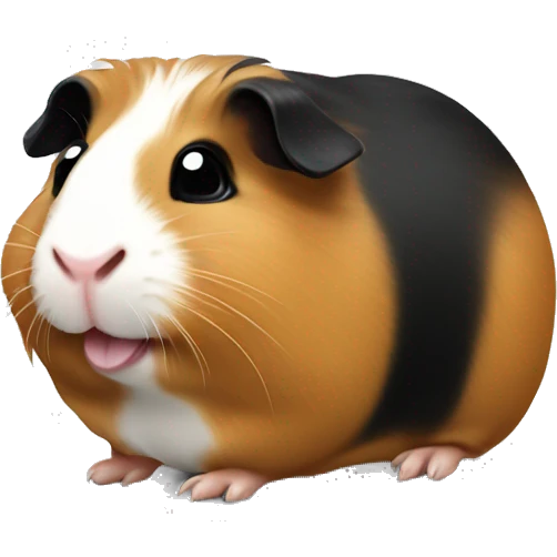 cute happy guinea pig black and tan emoji