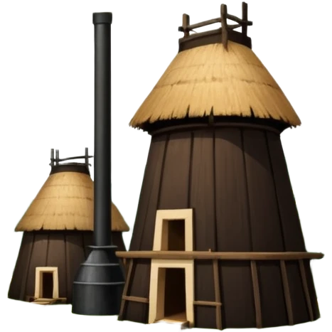 A 17th-century Brazilian sugar mill (engenho) during the colonial period, located in a tropical landscape. emoji