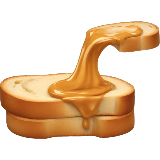 spreading peanut butter on toast emoji