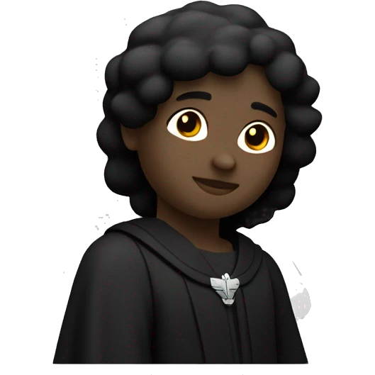 Ascension angel total black minimal style emoji