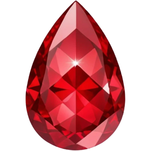 Ruby glitter RED emoji