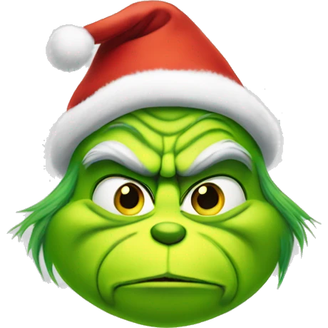 Grinch with hat emoji