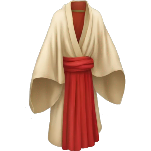 an ancient robe toge with a red drape piece of clothes item only emoji