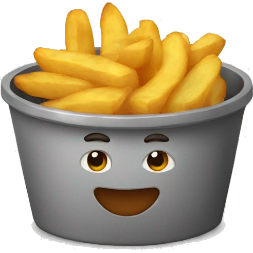Batata frita em bandeja  emoji